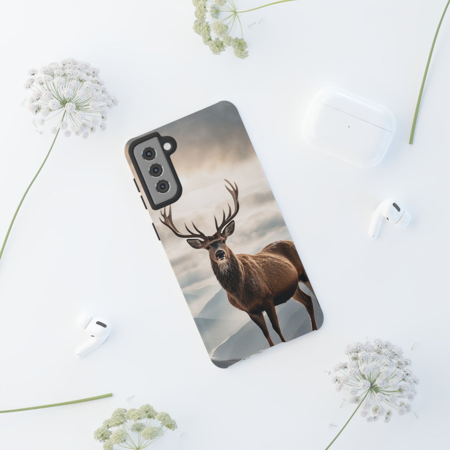 Alpine Majesty: Stag in Snow – Samsung Galaxy Case