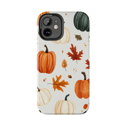 Autumn Pumpkin iPhone Case – Fall Leaves and Harvest Design