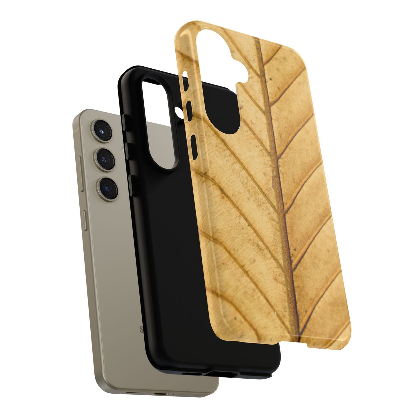 Golden Leaf Texture Samsung Galaxy Case – Minimal Nature