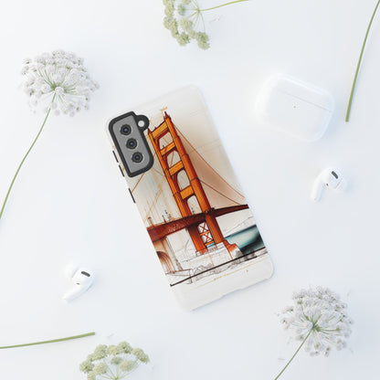 Golden Gate Bridge Samsung Galaxy Case - Architectural Sketch Design