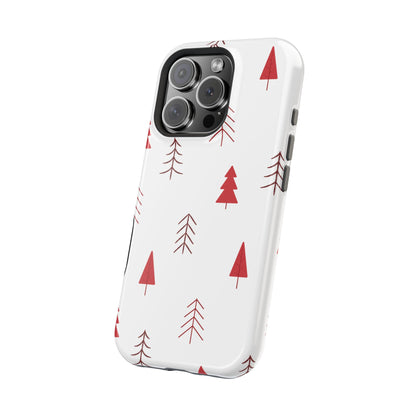 Scandi Red Pine Trees - MagSafe iPhone Series Case