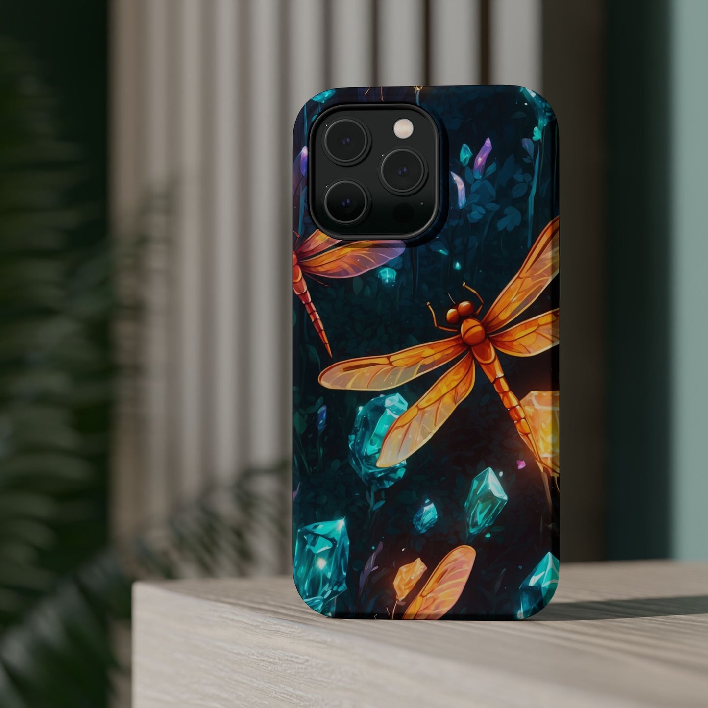 Mystical Dragonflies & Crystals – MagSafe iPhone Series Case