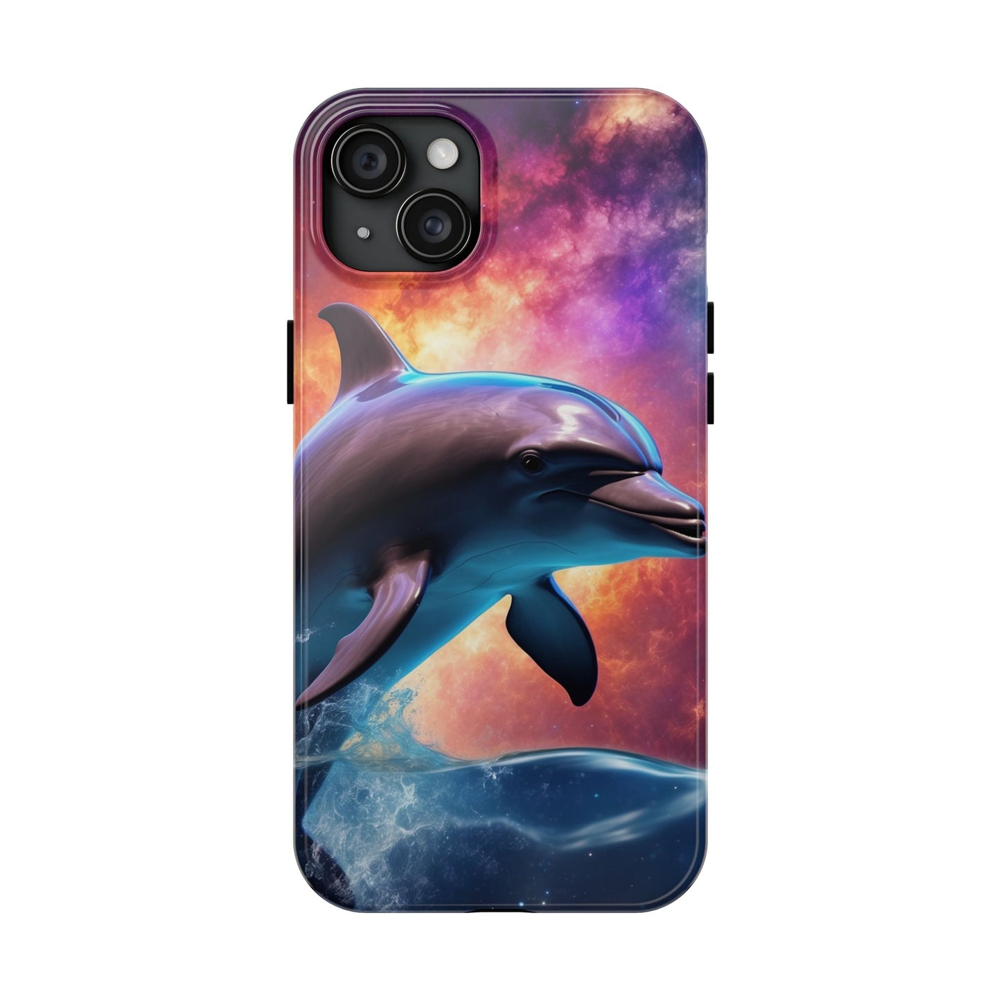 Cosmic Dolphin Galaxy Art - iPhone Case