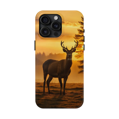 Sunset Majesty: Regal Stag – iPhone Case