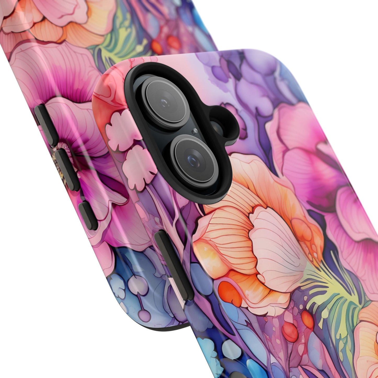 Bright Watercolor Floral Splash iPhone Series Case – Bold Artistic Design