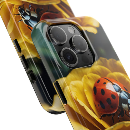 iPhone Case: Ladybug on Yellow Petals