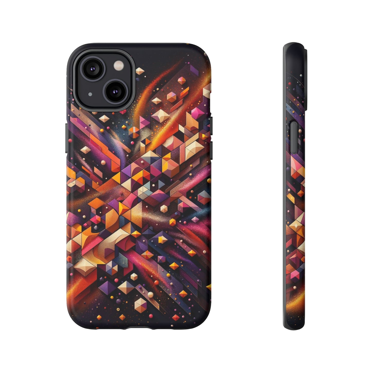 Vibrant Geometric Case | Futuristic Cosmic Art