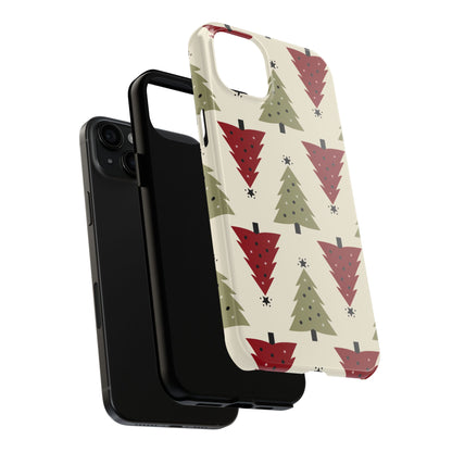 Retro Christmas Trees Pattern - iPhone Series Case