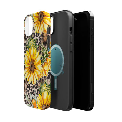 Leopard Sunflower Chic - MagSafe  iPhone Series Case