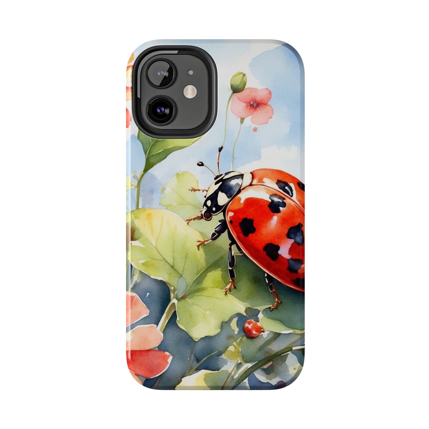 Watercolor Ladybug & Poppy Fields - iPhone Series Case