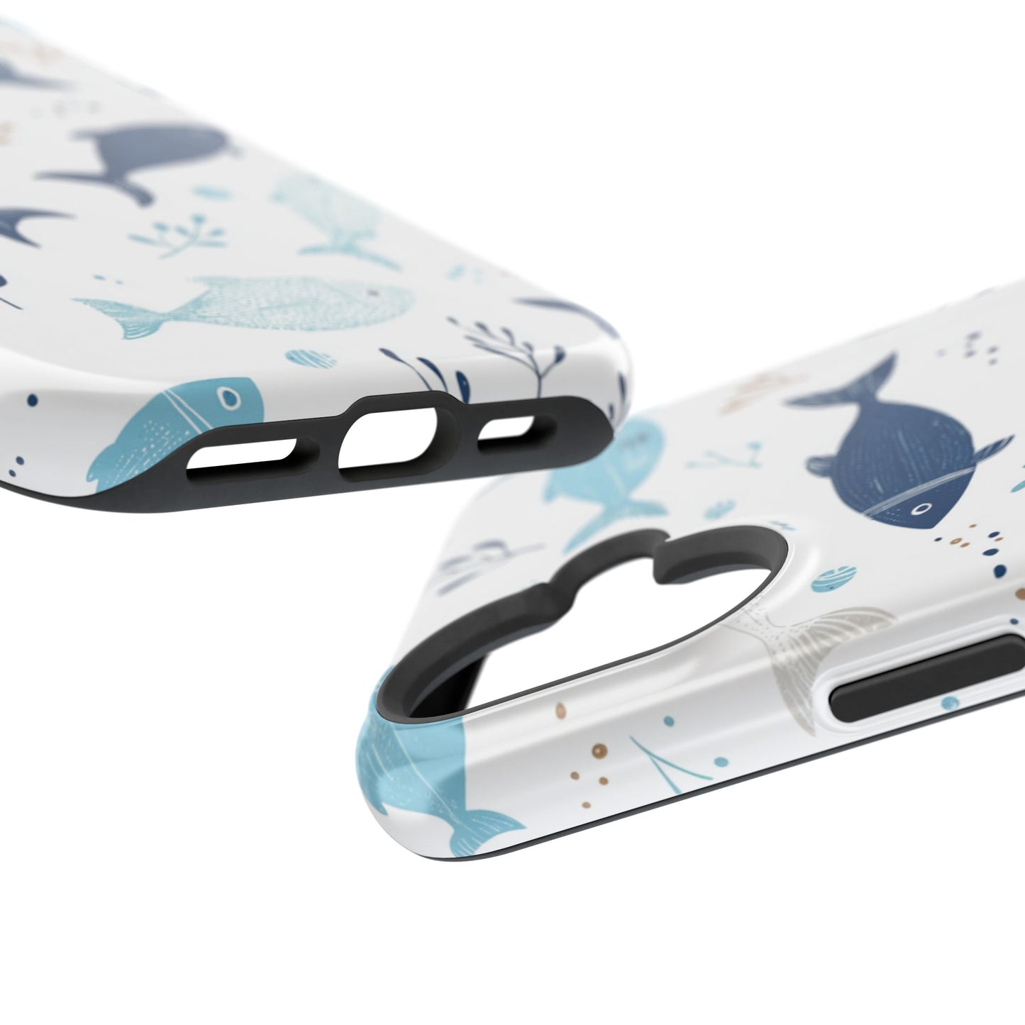 Oceanic Blue Fish Pattern - MagSafe iPhone Series Case