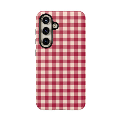 Vintage Red Gingham Check – Samsung Galaxy Case