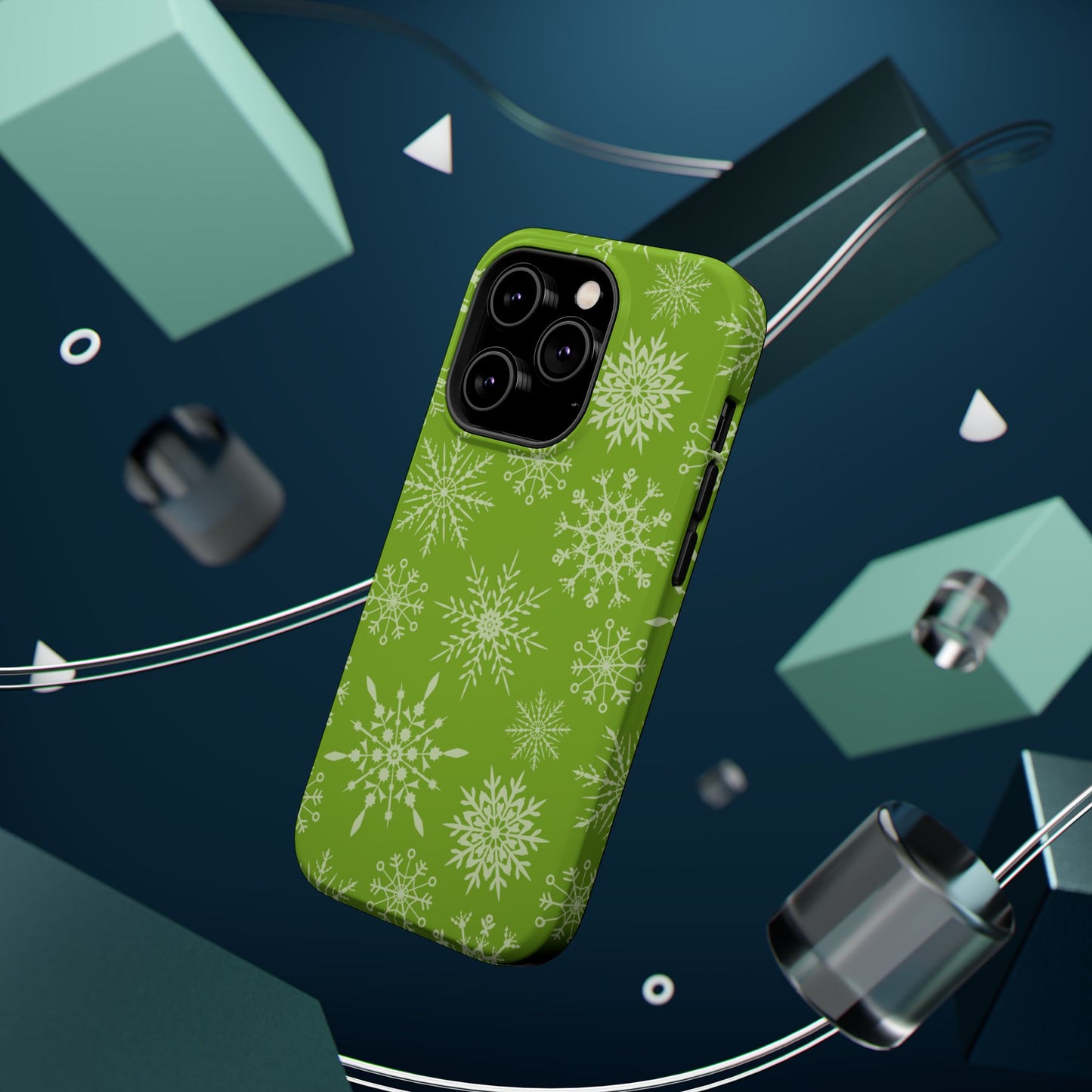 Green Snowflake Pattern – MagSafe iPhone Series Case