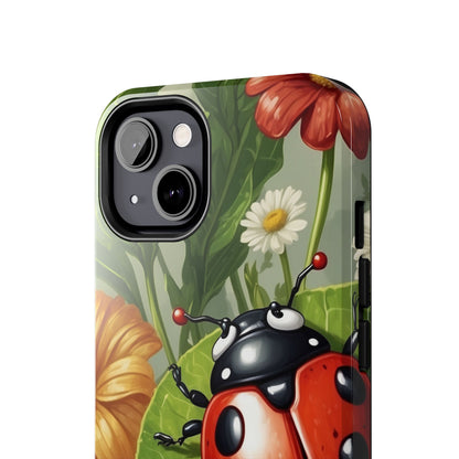 Ladybug Garden iPhone Case – Blooming Floral Art