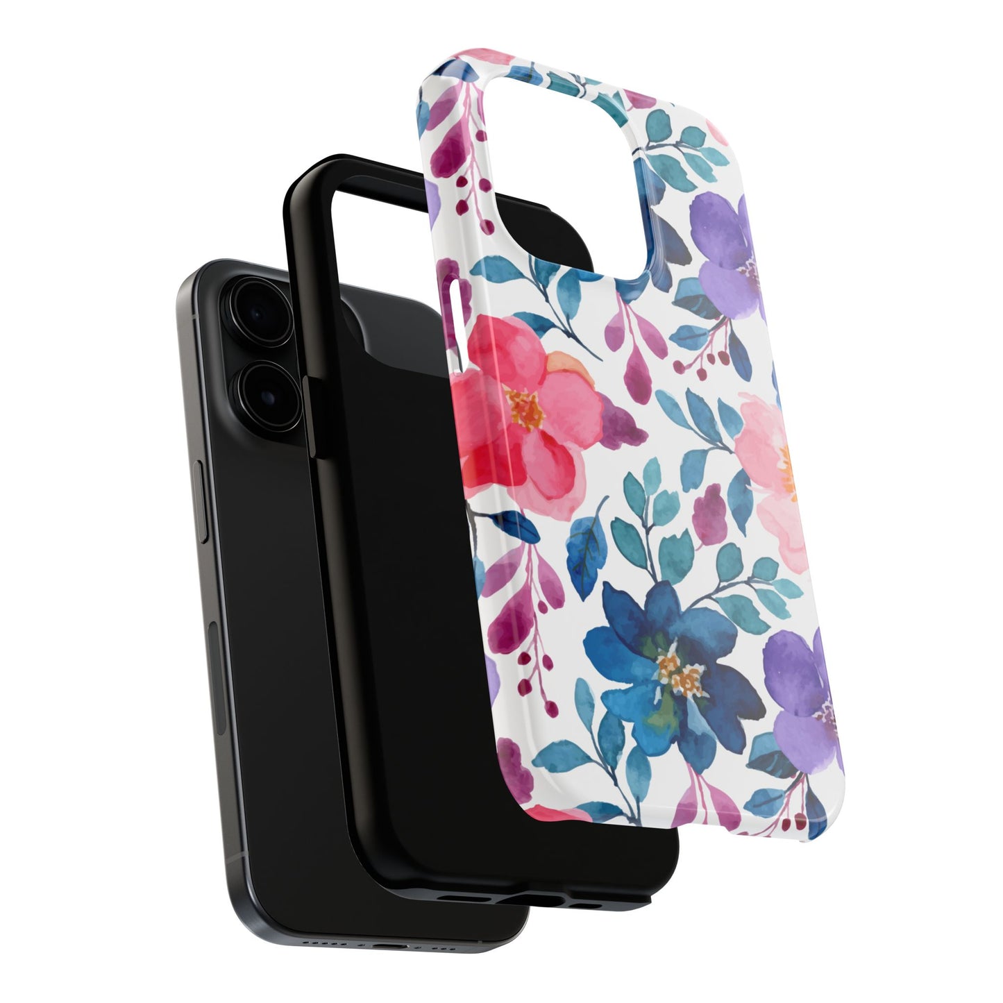 Mystic Bloom – iPhone Case with Elegant Watercolor Floral Design