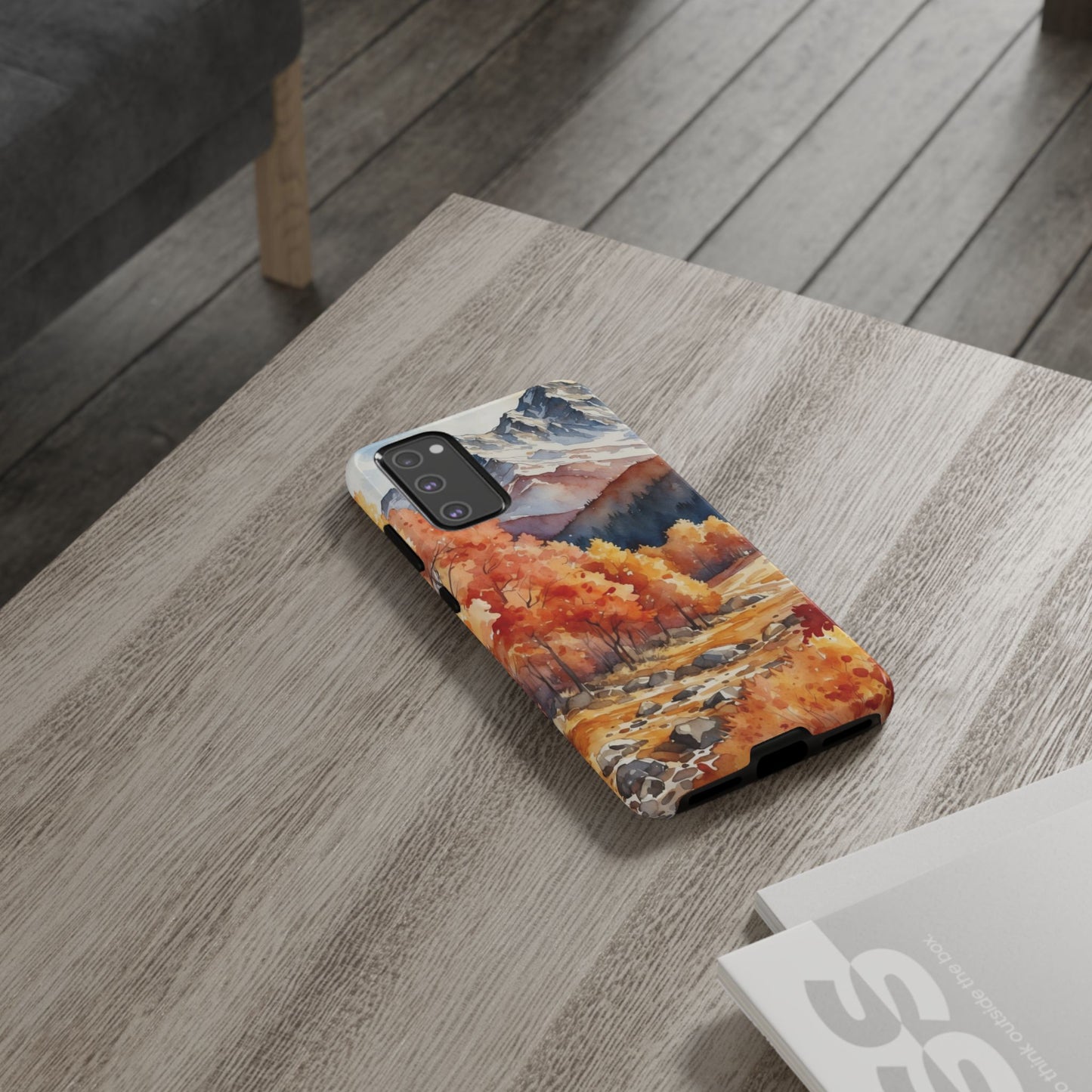 Watercolor Autumn Forest and Mountains - Samsung Galaxy Case