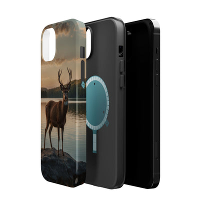 Majestic Stag at Sunset – MagSafe iPhone Case