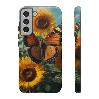 Vibrant Butterfly & Sunflower – Samsung Galaxy Case