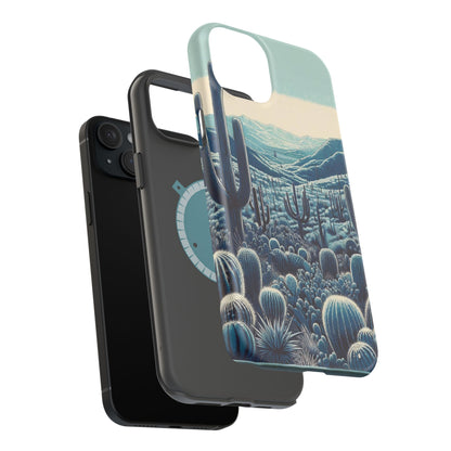 Desert Blues Cactus iPhone Case