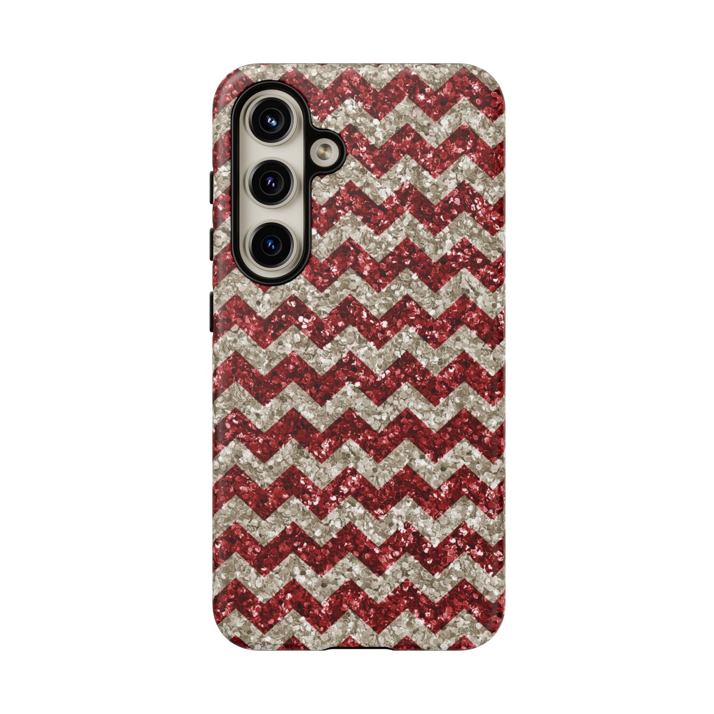 Copy of Sparkling Red & White Chevron – Glitter Illusion Samsung Galaxy Case