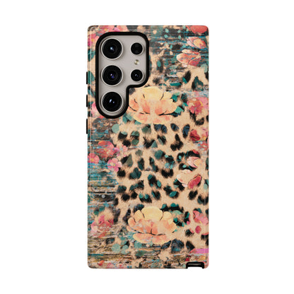 Rustic Floral Leopard - Samsung Galaxy Series Case