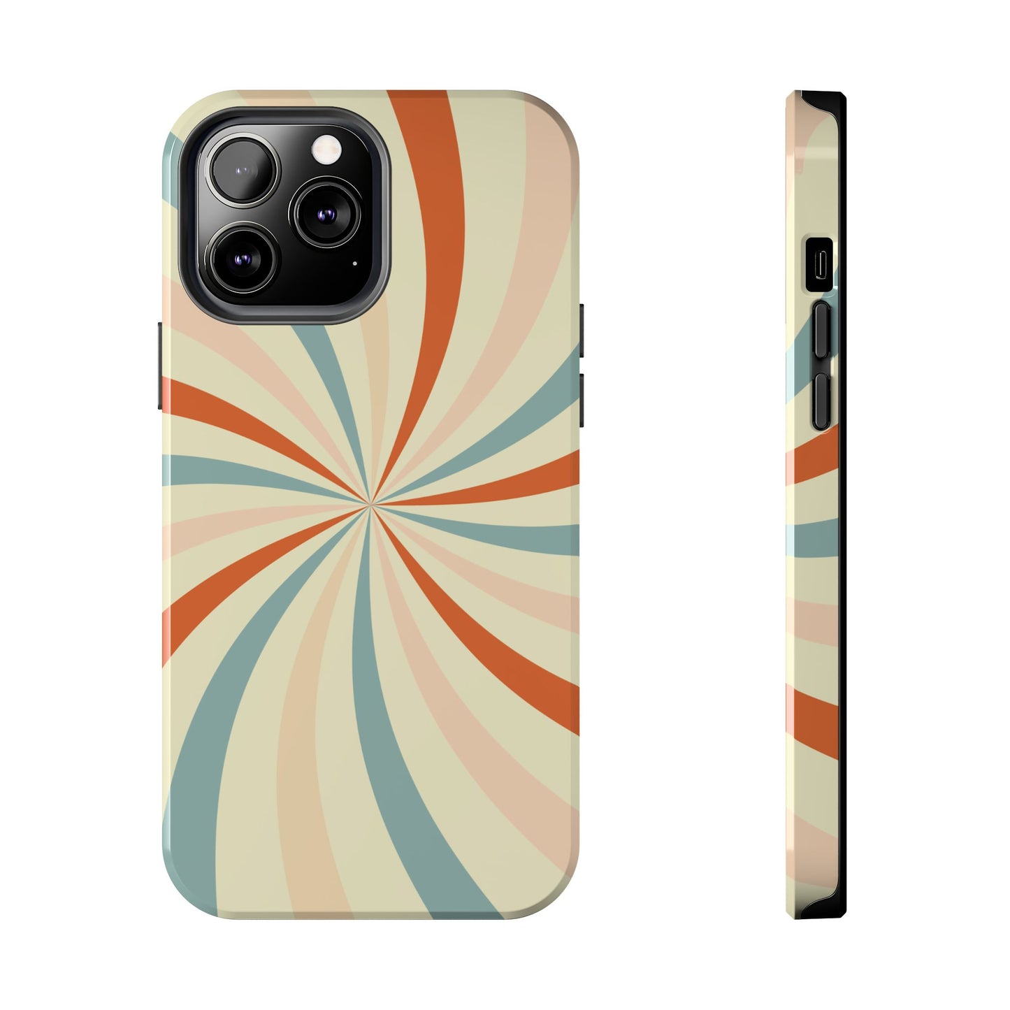 Retro Swirl iPhone Case – Durable, Vintage-Inspired Design with Dual-Layer Protection