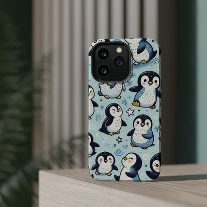 Cute Penguin Parade iPhone Case