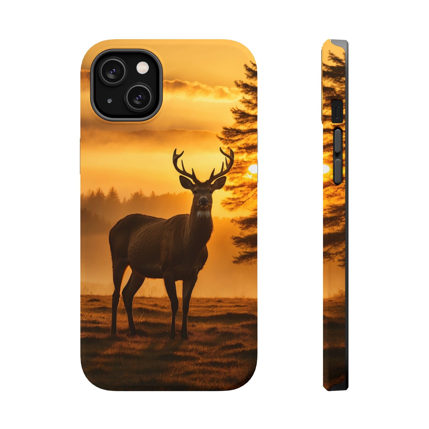 Sunset Majesty: Regal Stag – MagSafe iPhone Case