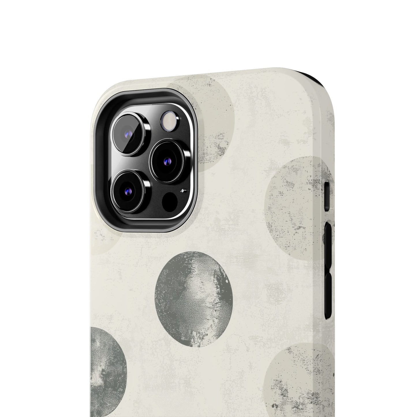 Vintage Polka Dot iPhone Case - Neutral Retro Protective Cover