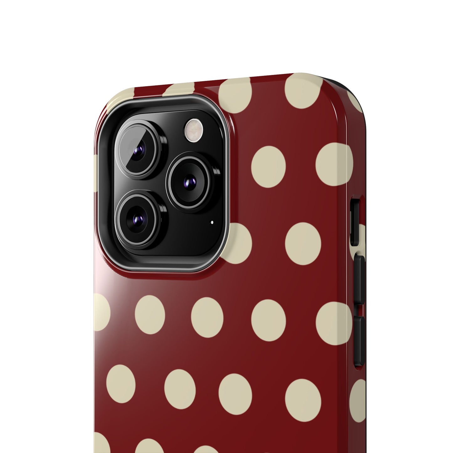 Classic Red & Cream Polka Dots - iPhone Case