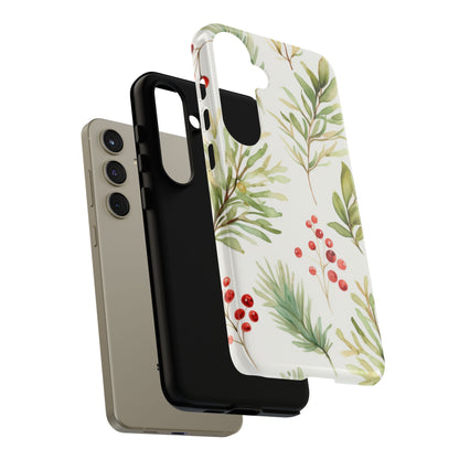 Winter Greenery & Berry Watercolor – Samsung Galaxy Series Case