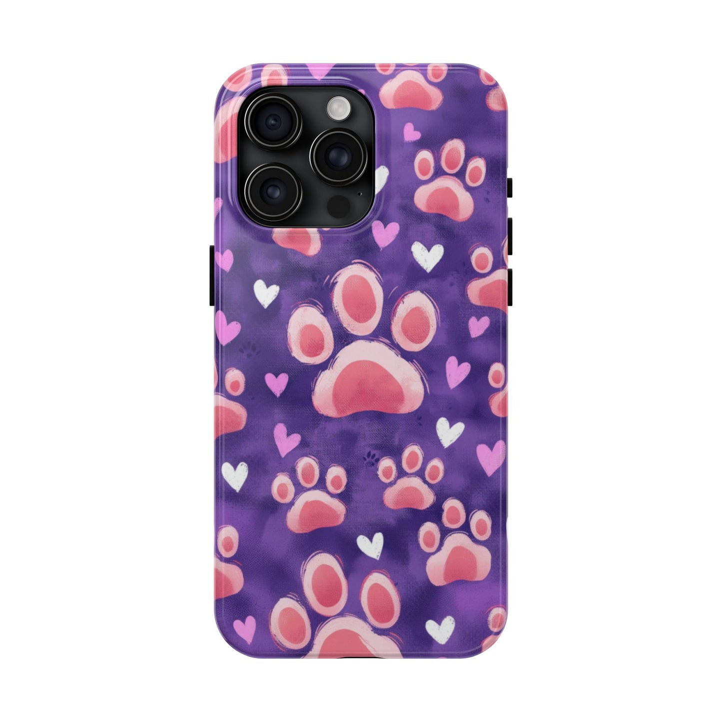 Bold Paw Print iPhone Case - Vibrant Pet-Themed Protective Cover