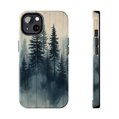 Misty Forest Wood iPhone Case - Nature-Inspired Protective Cover