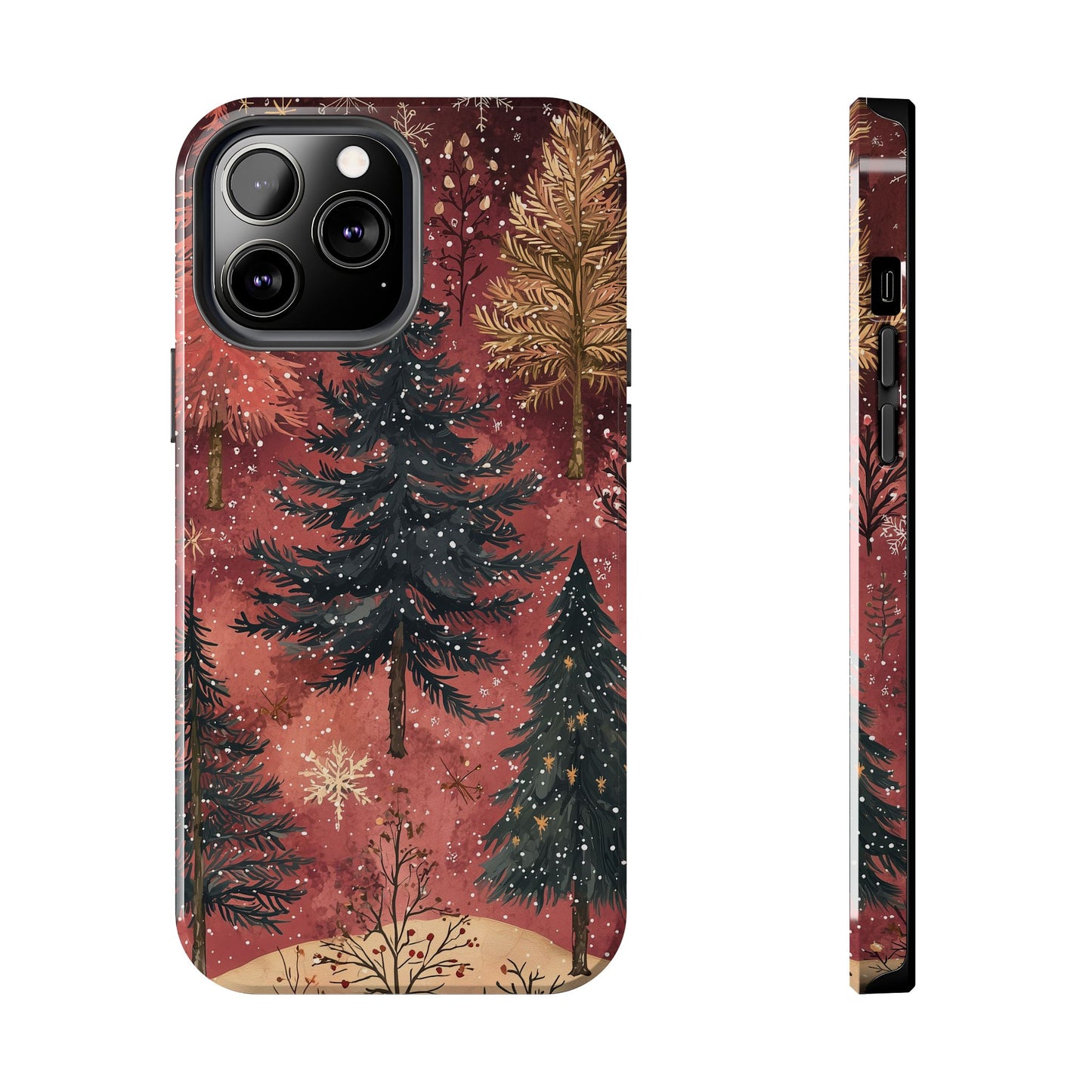 Rustic Red Winter Forest - iPhone Series Case