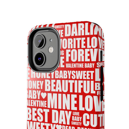 Valentine's Love Typography iPhone Case