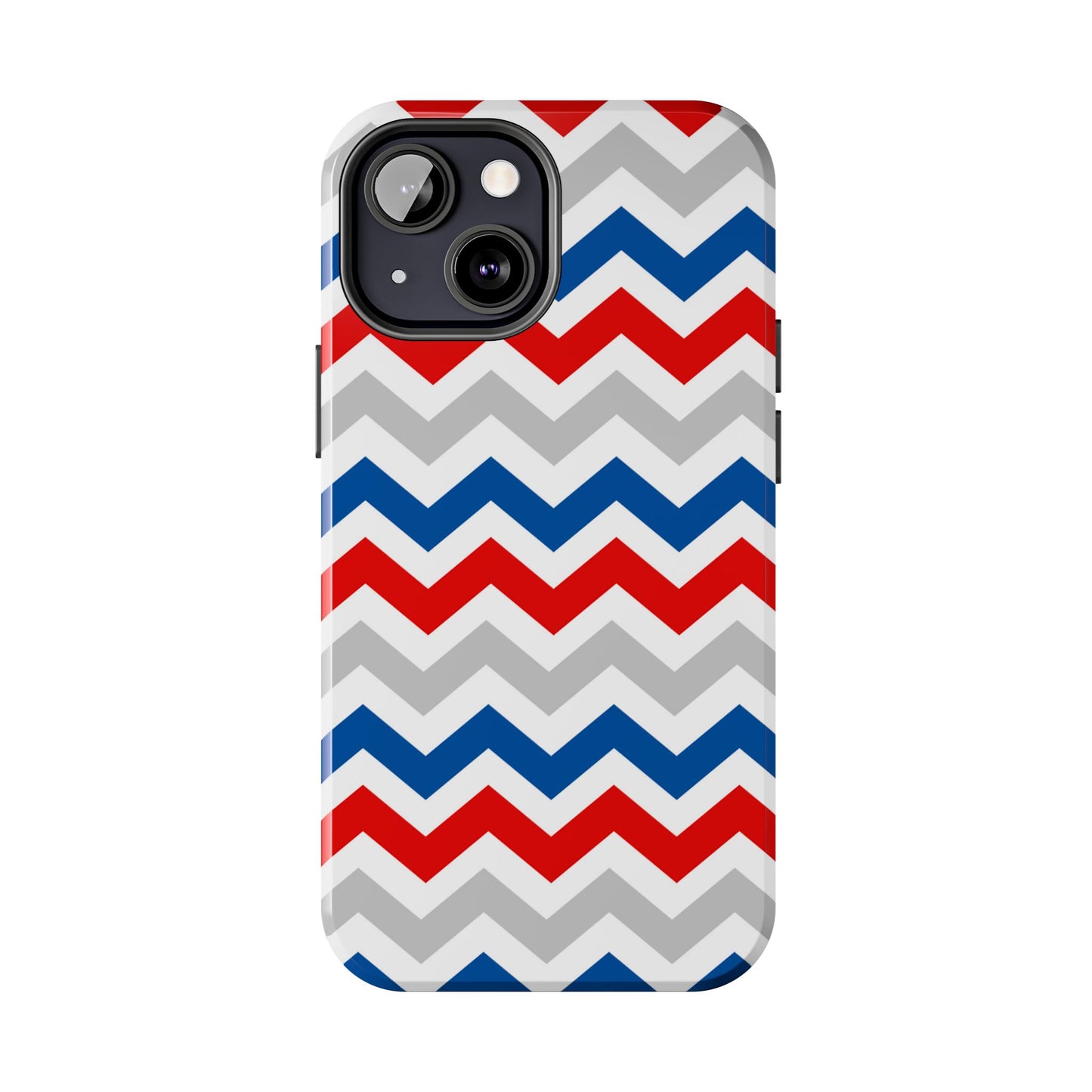 Patriotic Red, White & Blue Chevron – Geometric iPhone Case