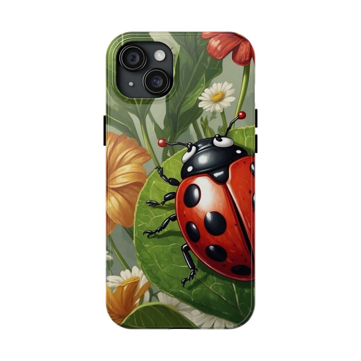 Ladybug Garden iPhone Case – Blooming Floral Art