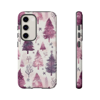 Winter Wonderland Purple Christmas Trees –Samsung Galaxy Series Case