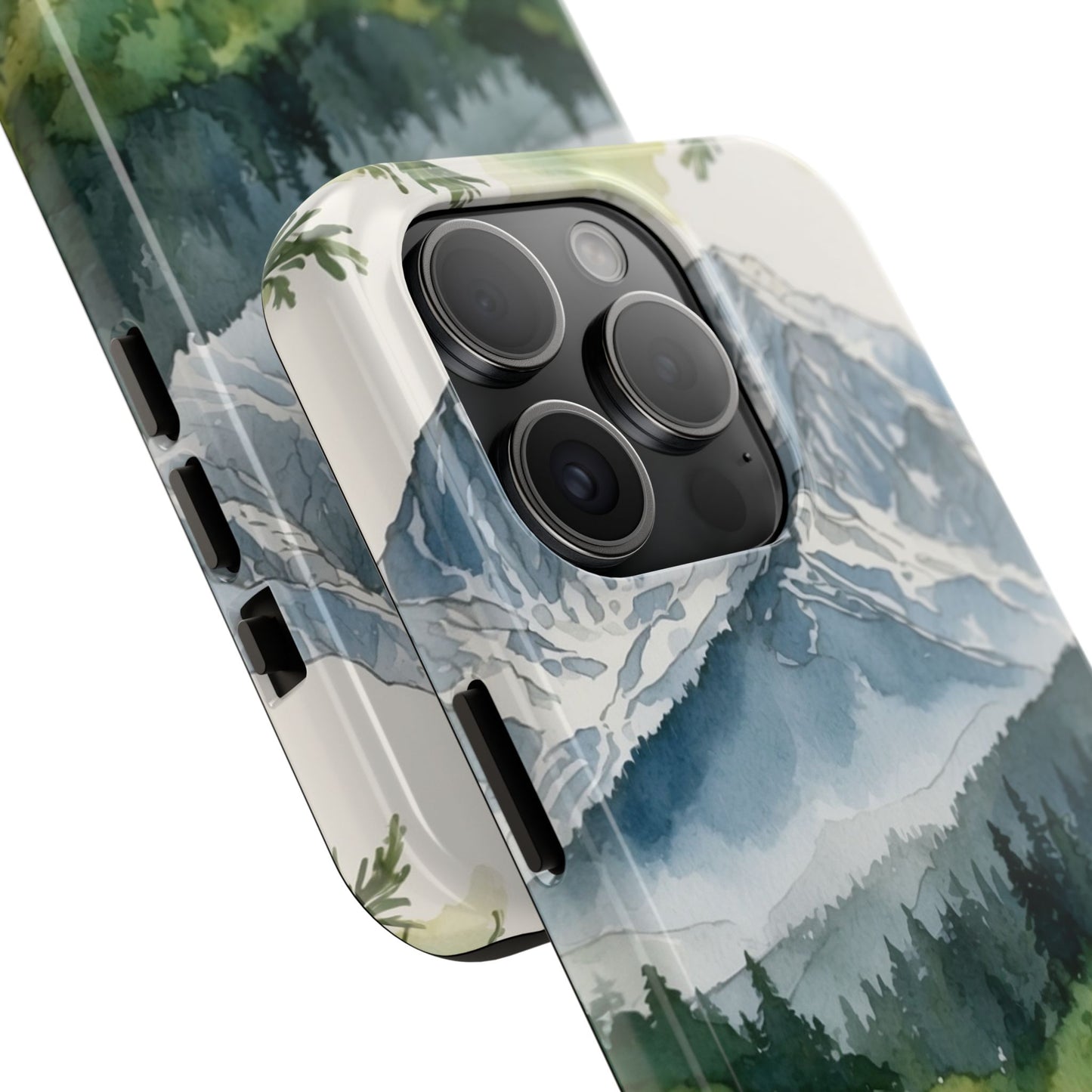 Watercolor Alpine Mountainscape - iPhone Case