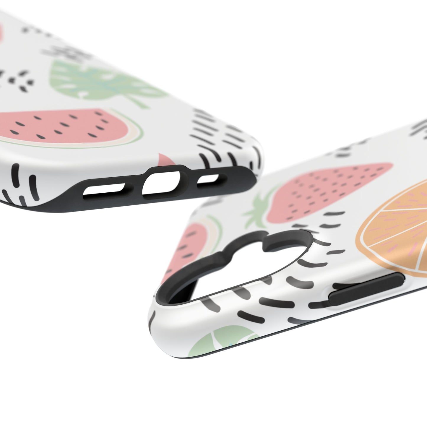 Tropical Fruit Fiesta Tough MagSafe iPhone Case – Fun Watermelon, Pineapple, and Citrus Design