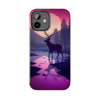 Twilight Elegance: Stag Reflection – iPhone Case