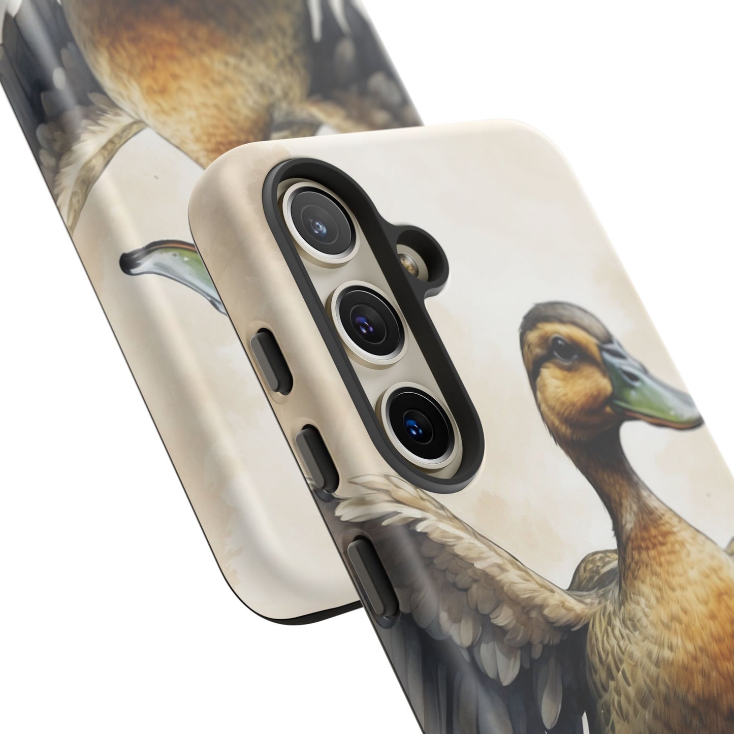 Graceful Duck in Watercolor Scene - Samsung Galaxy Case