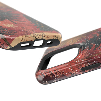 Rustic Red Winter Forest - MagSafe iPhone Series Case