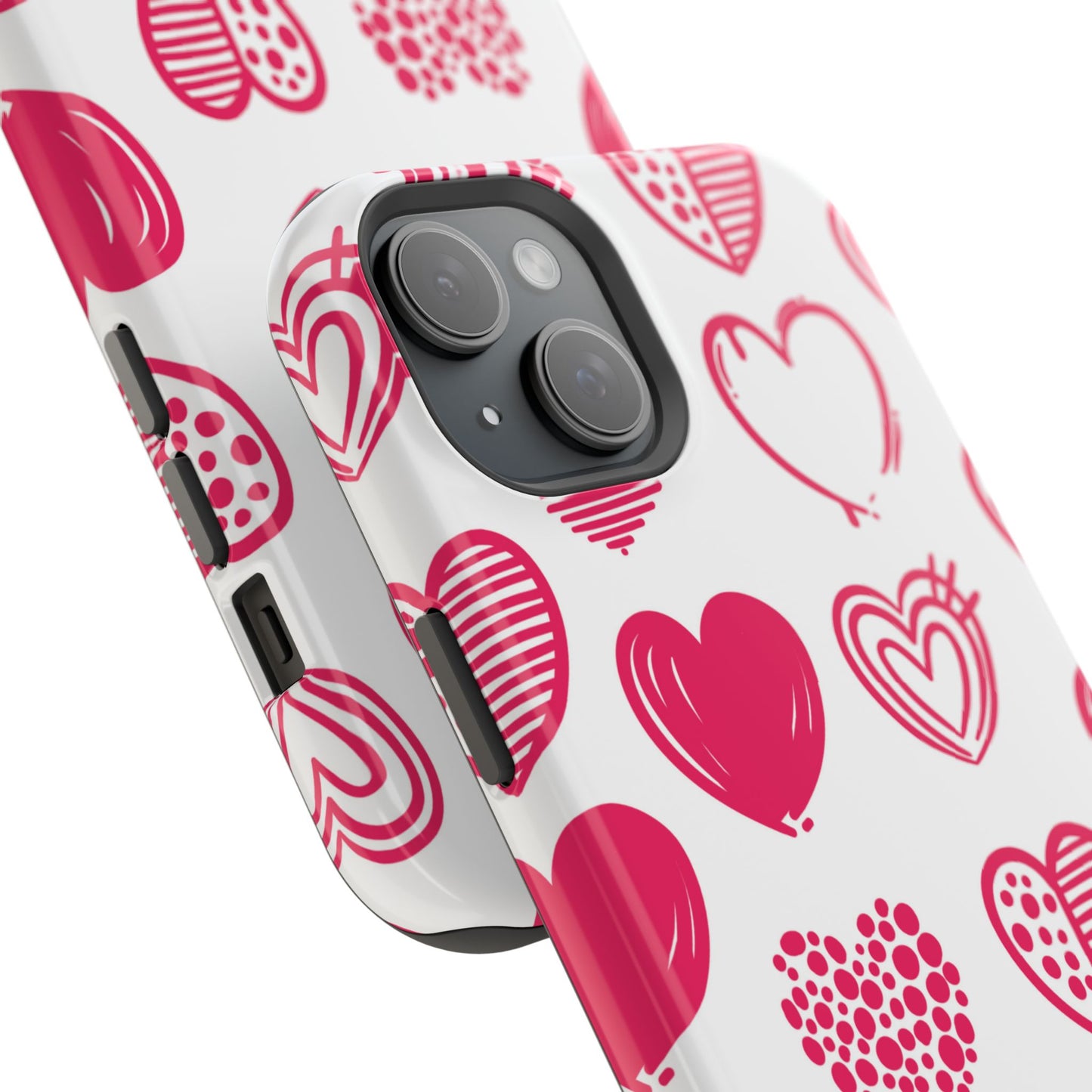 Funky Pink Hearts – MagSafe iPhone Case