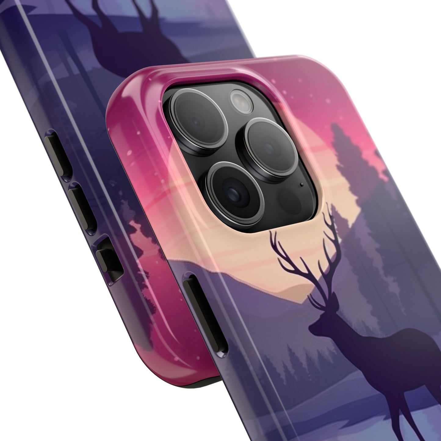 Twilight Elegance: Stag Reflection – iPhone Case