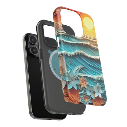 Tropical Sunset Paper Art Ocean – iPhone Series Case