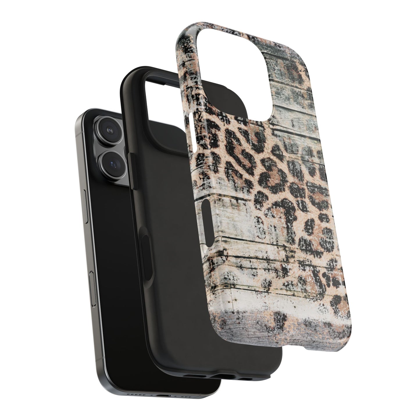 Rustic Leopard Wood Print - iPhone Series Case