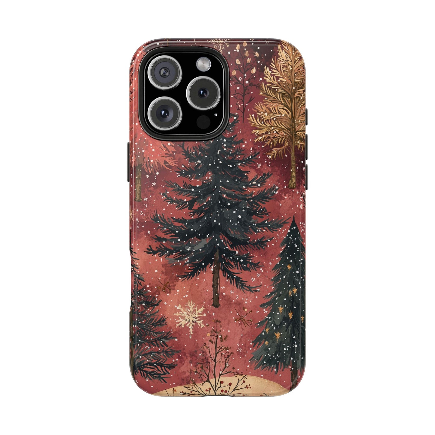 Rustic Red Winter Forest - iPhone Series Case