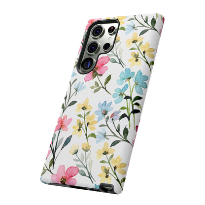 Watercolor Floral Bliss – Samsung Galaxy Case with Pastel Flower Design