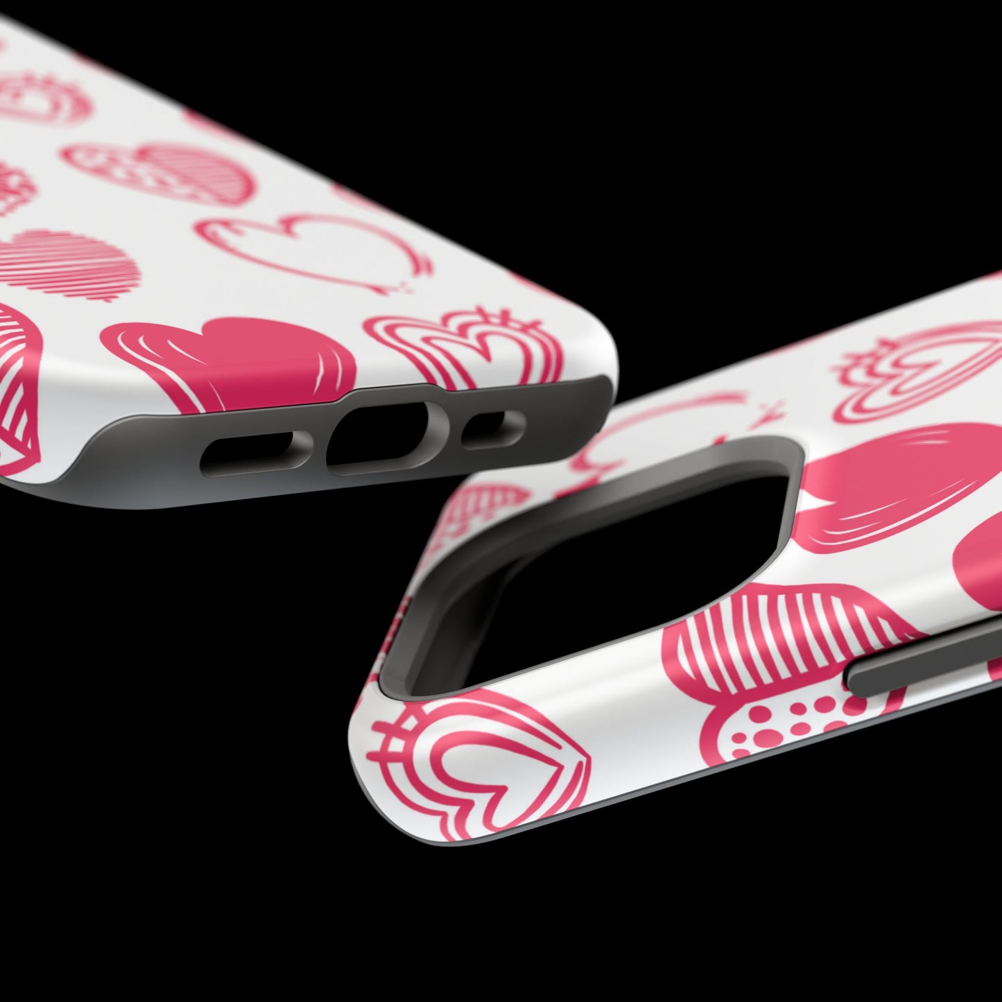 Funky Pink Hearts – MagSafe iPhone Case